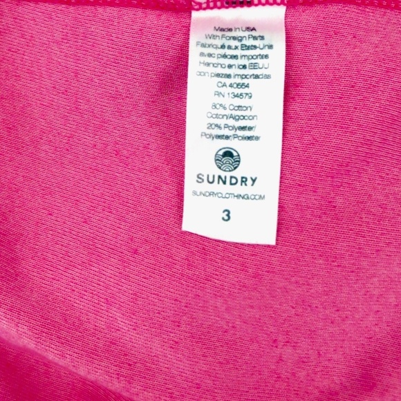 SUNDRY Zip Ankle Velour Jogger Sweatpants Hot Pink Size 3 Large - Picture 14 of 15